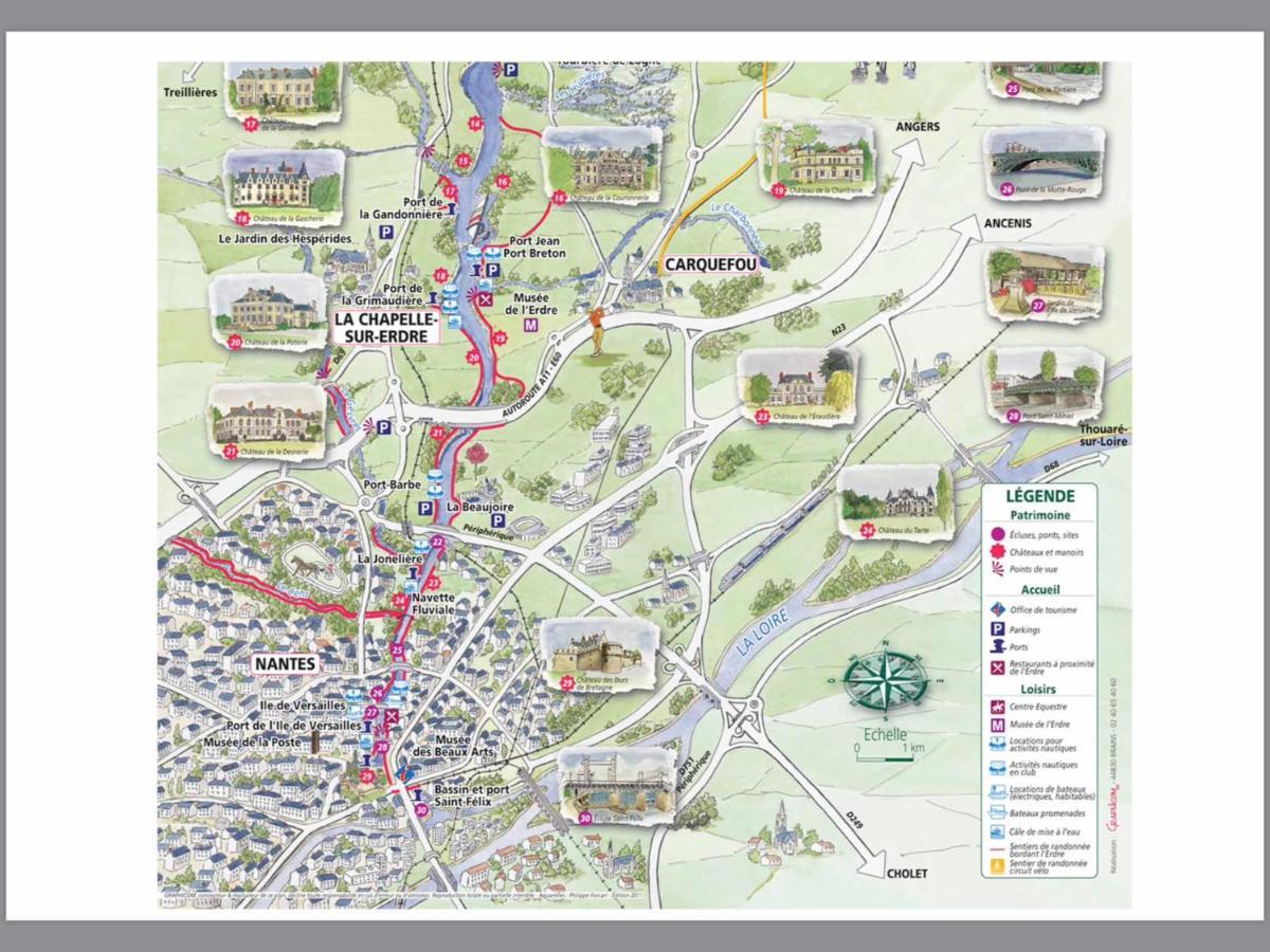 Logement Climatise Erdre Riviere 爱尔德河畔拉夏贝尔 外观 照片